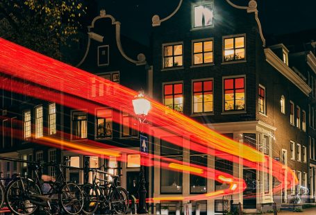amsterdam street in the night