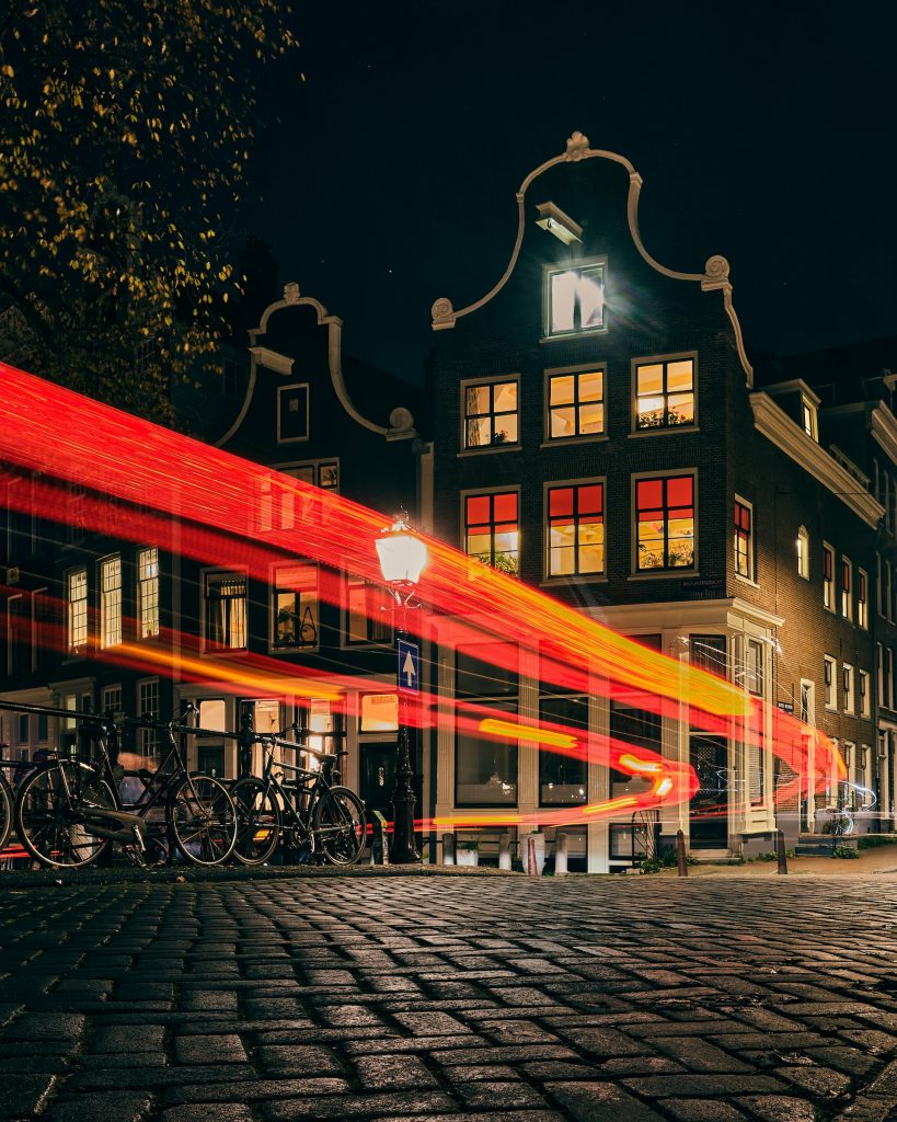 amsterdam street in the night